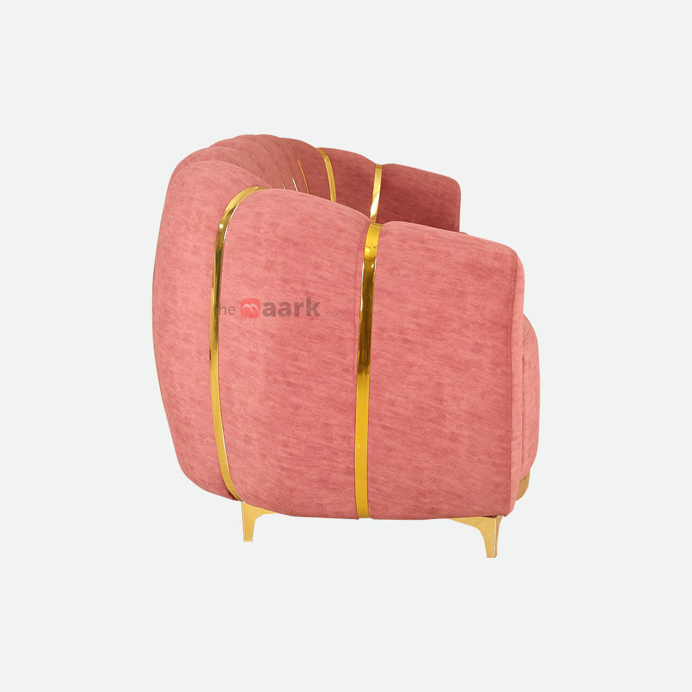 MAARK FABRIC SOFA SET (3+3+1+1+PUFFY) SUN FLOWER