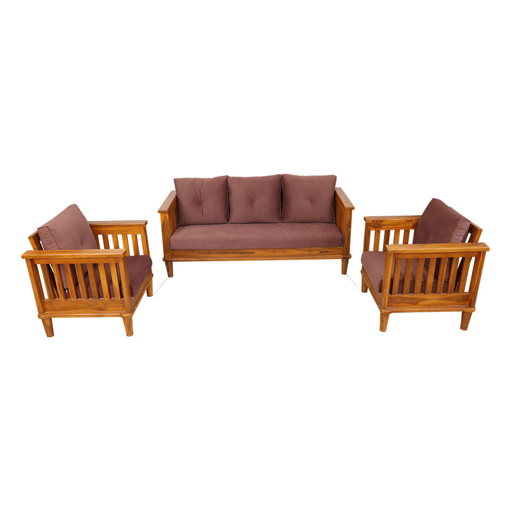 MAARK WOODEN SOFA SET (3+1+1) KIA