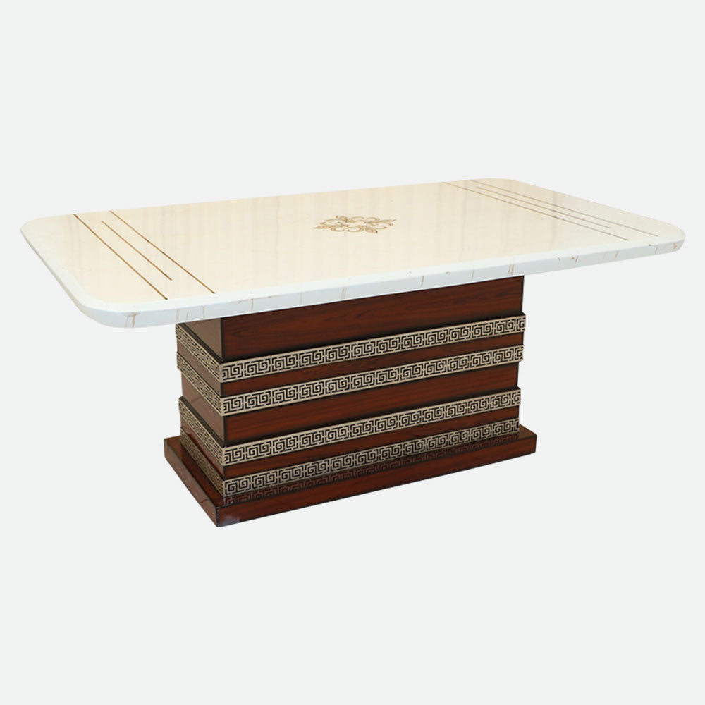 MAARK MARBLE TOP 6 SEATER DINING SET 6030 TD