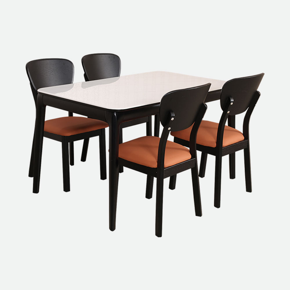 MAARK MARBLE TOP 4 SEATER DINING SET 901-A12 HT