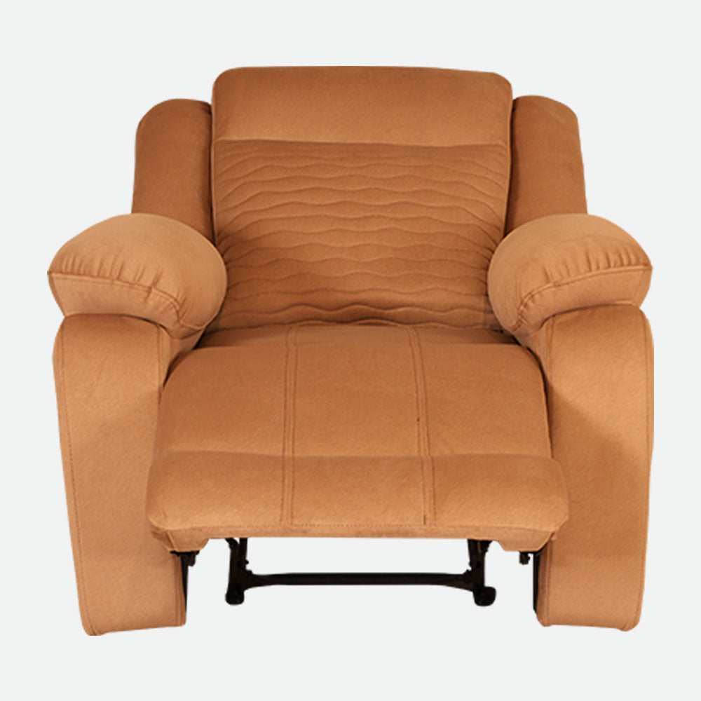 MAARK MANUAL RECLINER FABRIC SOFA SINGLE SEATER WAVE