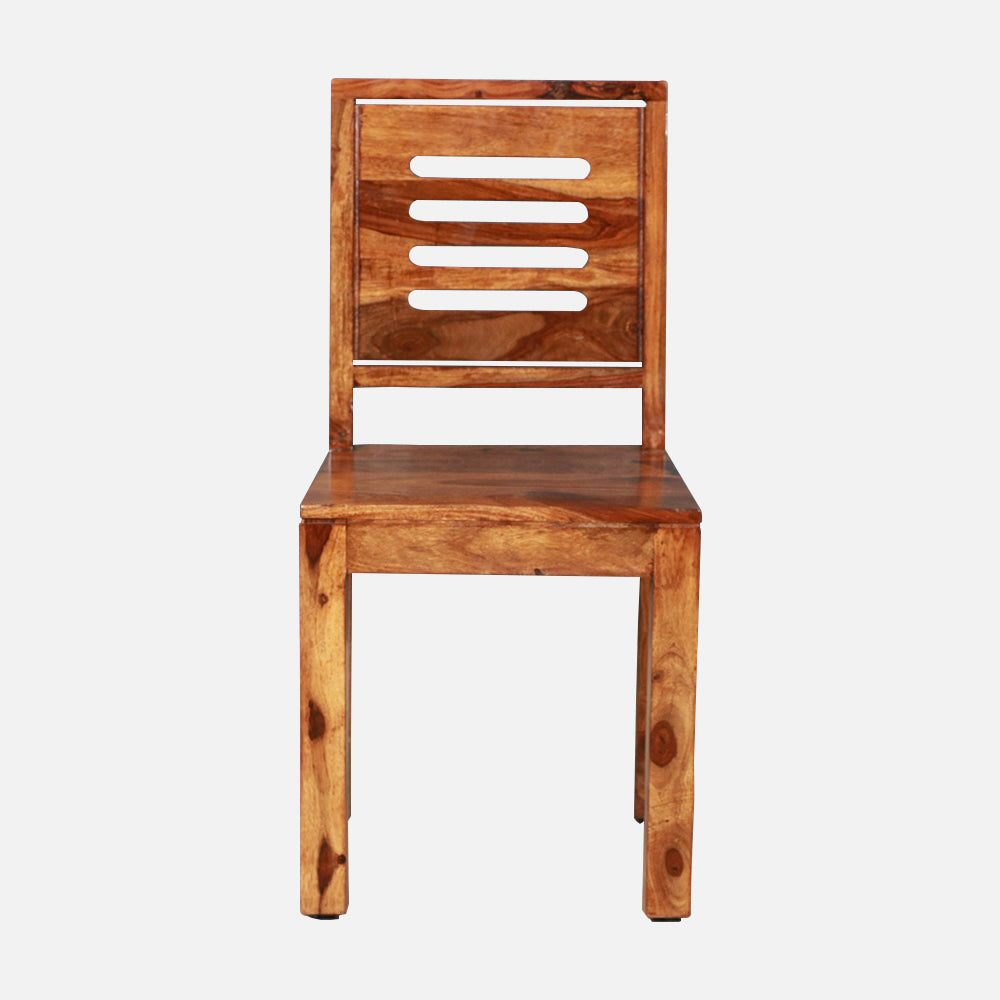 MAARK SHEESHAM WOOD 4 SEATER DINING SET (3.75*2.5) 1107 NATURAL FINISH SV