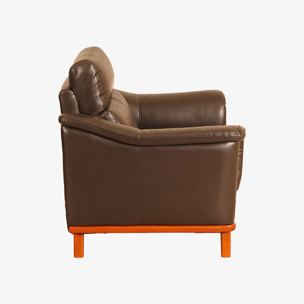 MAARK LEATHERETTE SOFA SET (3+1+1) CERMAI MAROON COLOUR HT