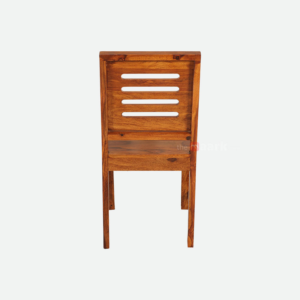 MAARK SHEESHAM WOOD 2 SEATER DINING SET (2.75*2.75) 1184 NATURAL FINISH SV