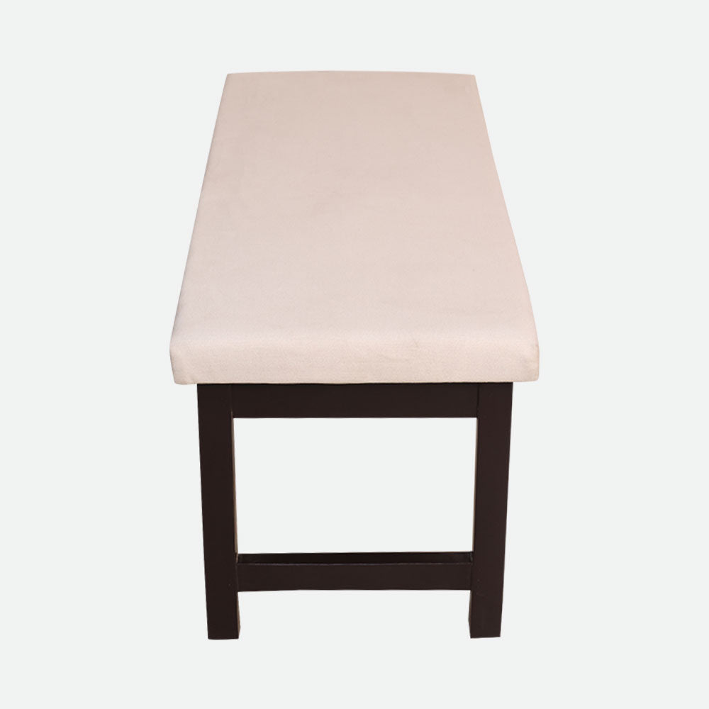 MAARK GLASS TOP 6 SEATER DINING SET BENCHWALA WALNUT COLOUR