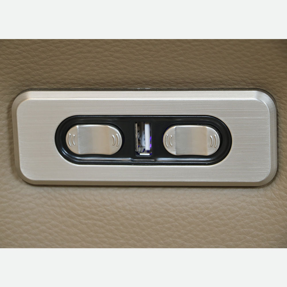 MAARK MOTORIZED RECLINER LEATHER SOFA SINGLE SEATER 76-6194-18 CAPACINO COLOUR HT