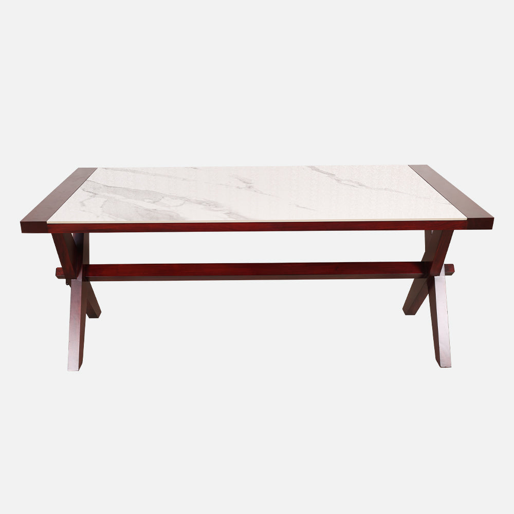 MAARK MARBLE TOP 6 SEATER DINING SET 6*3 (1+3+BENCH) SAMSUN TT