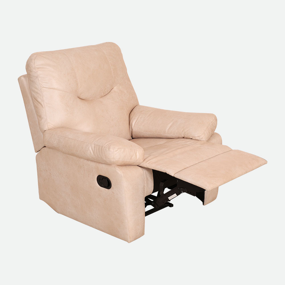 MAARK MANUAL RECLINER FABRIC SOFA SET (3R+1R+1R) S0123 WHITE COLOUR HT