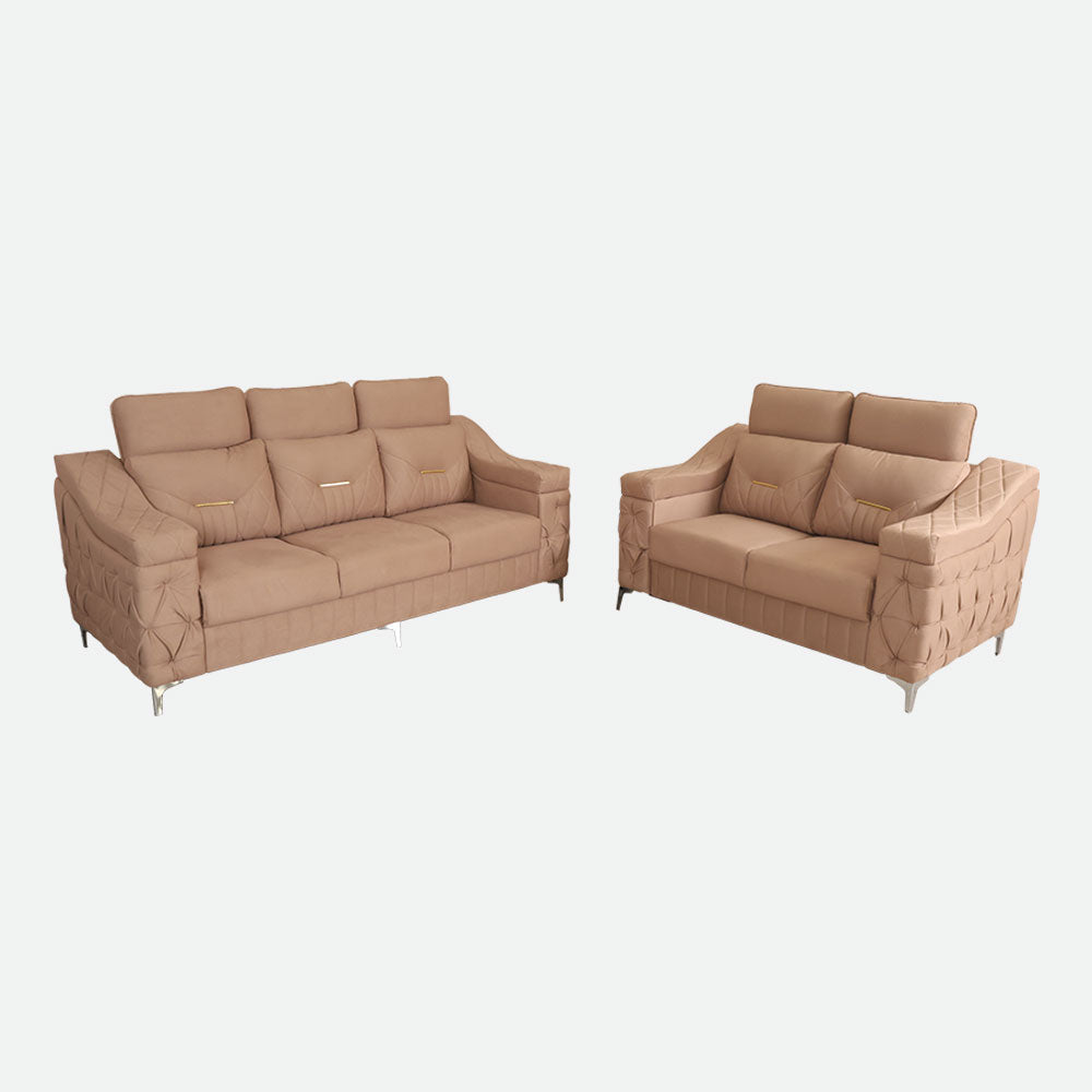 MAARK FABRIC SOFA SET (3+2) CAMEL BACK