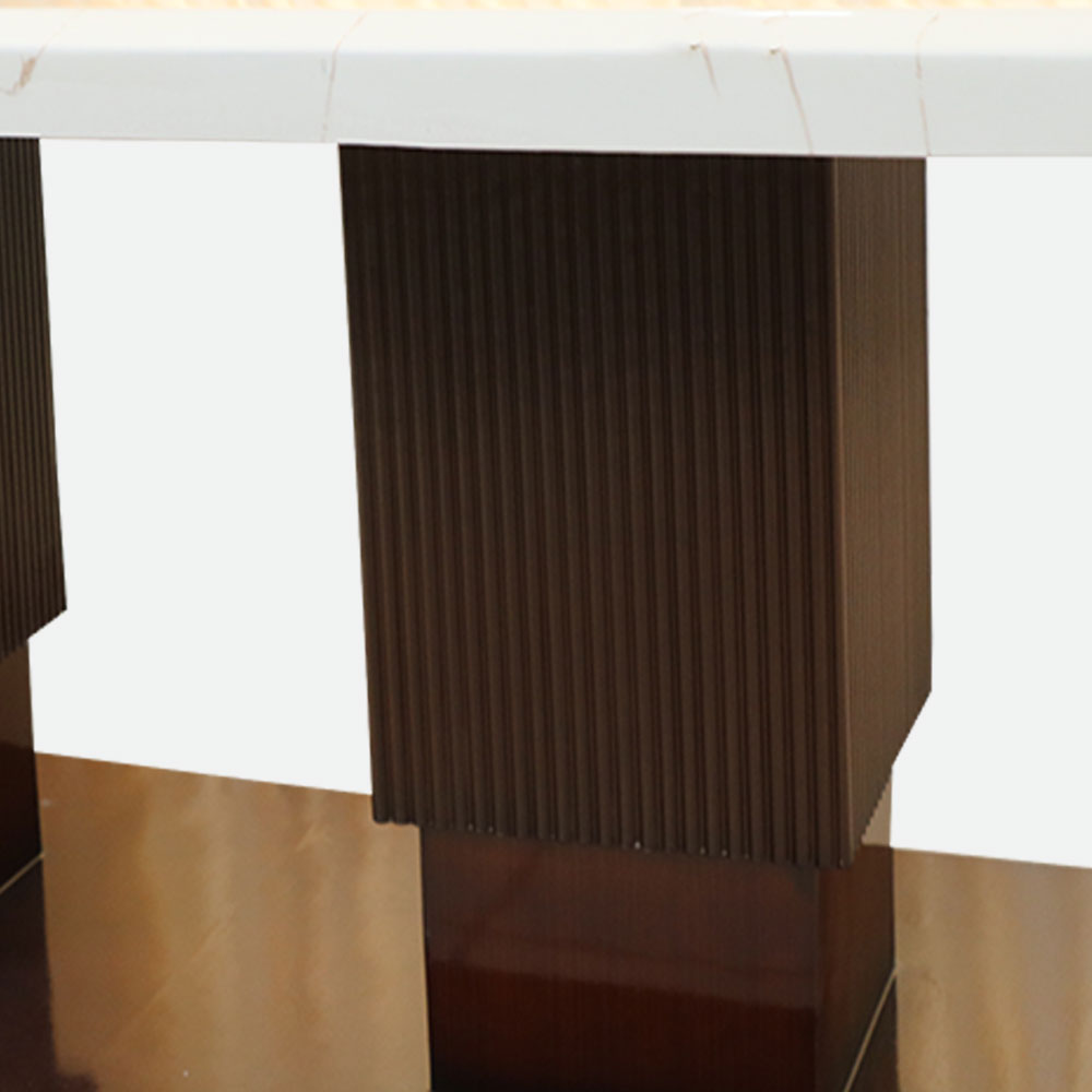 MAARK MARBLE TOP 6 SEATER DINING SET 6033 TD