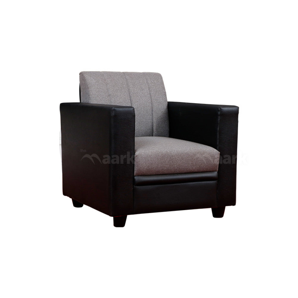 MAARK FABRIC SINGLE SEATER SOFA HACKSAW GRAY COLOUR