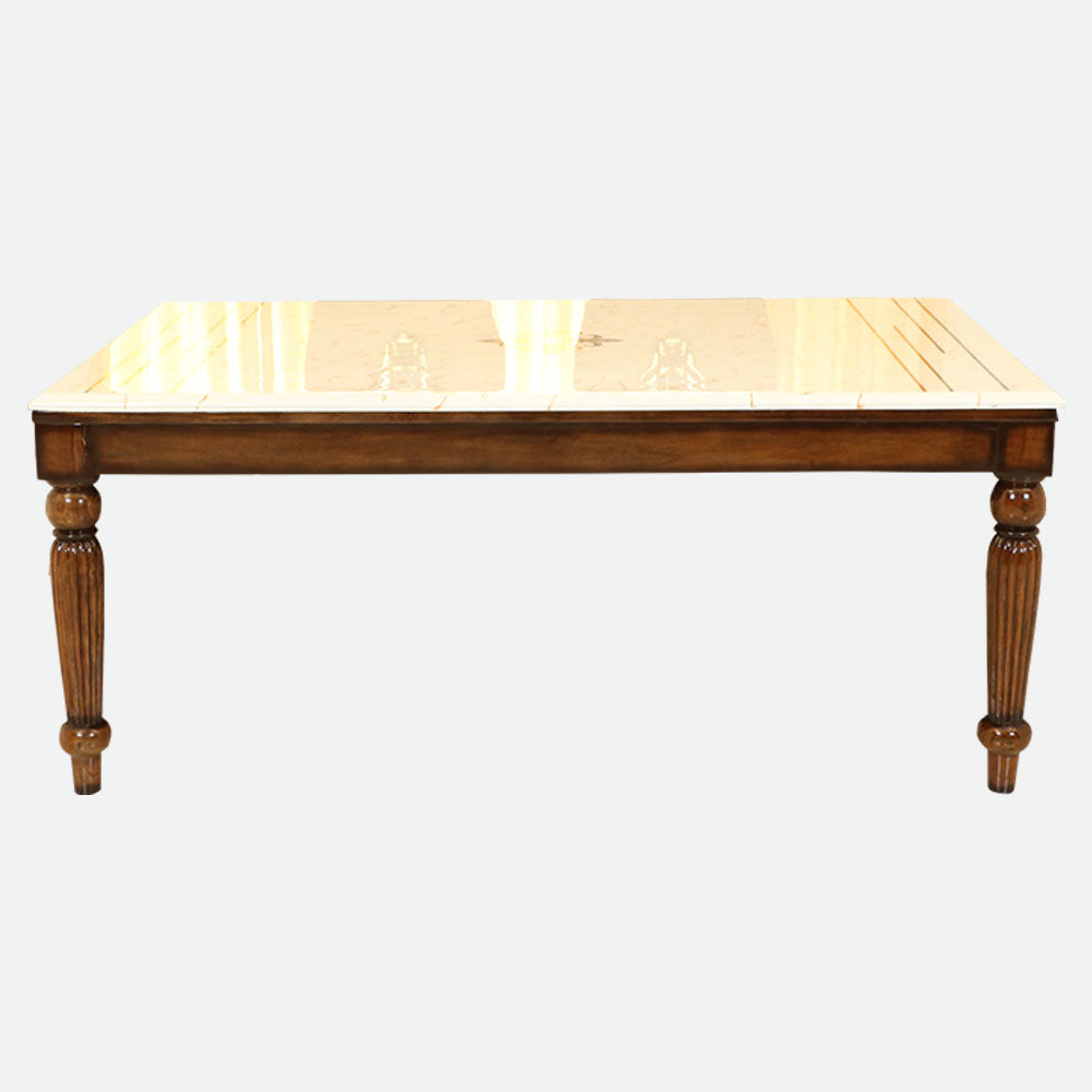 MAARK MARBLE TOP 6 SEATER DINING SET 6031 TD