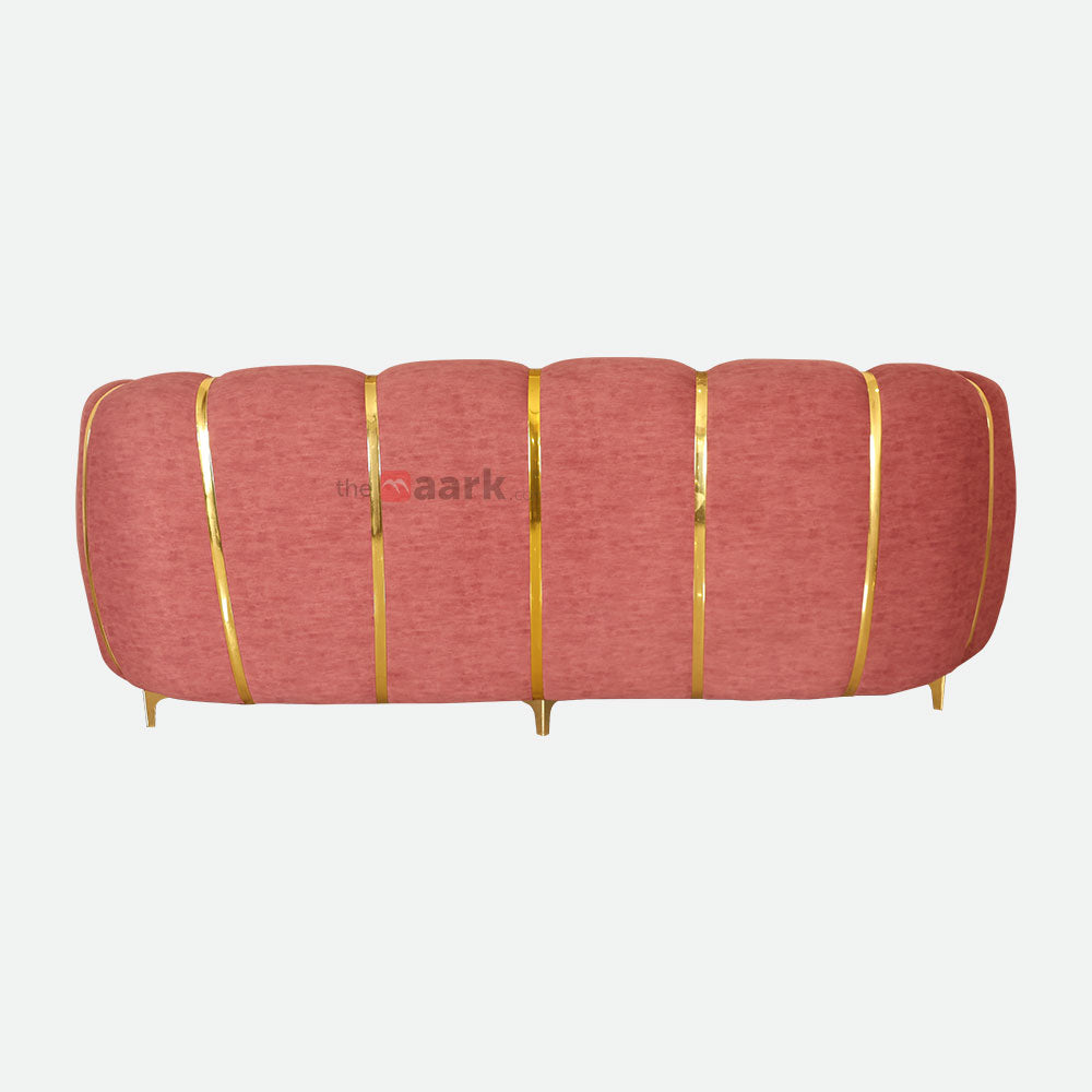 MAARK FABRIC SOFA SET (3+3+1+1+PUFFY) SUN FLOWER