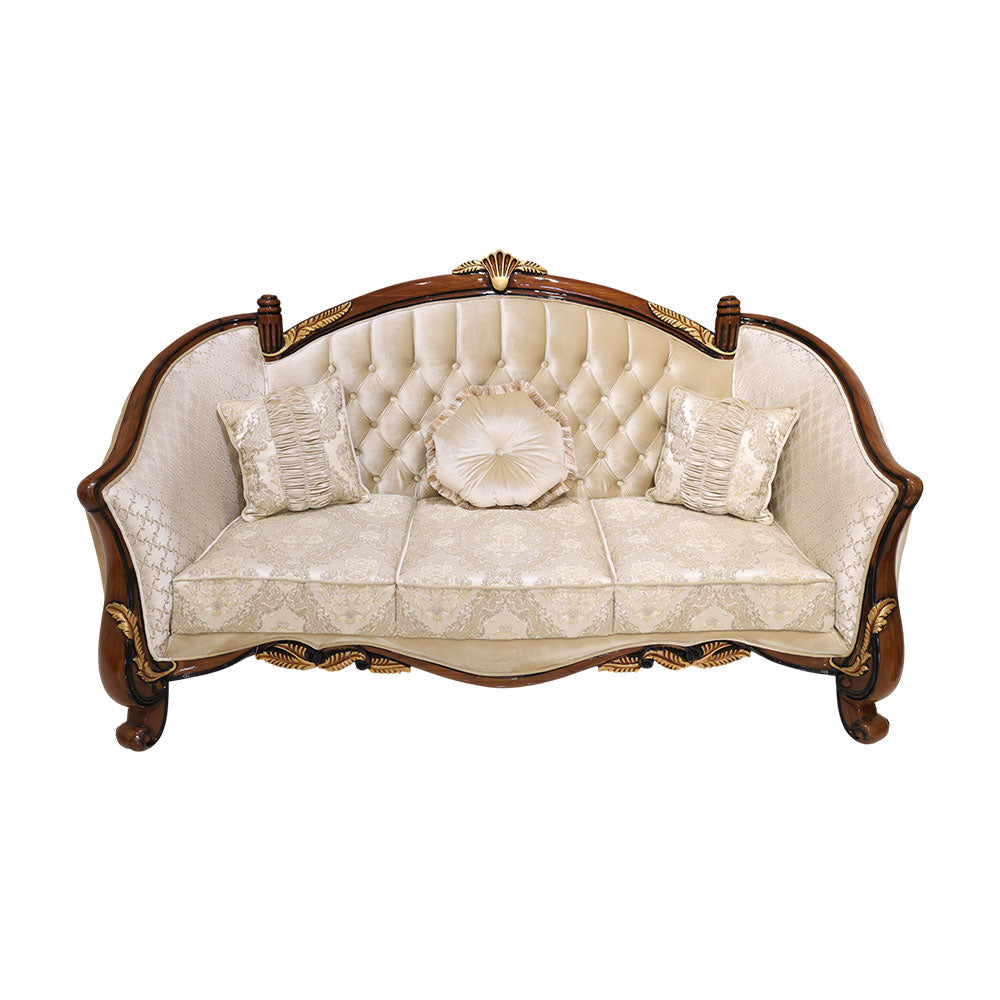 MAARK PALACE SOFA SET (3+2+2+1+1)WHITE GOLD BF
