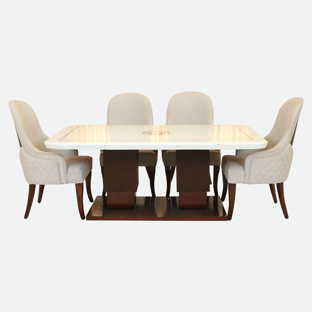 MAARK MARBLE TOP 6 SEATER DINING SET 6033 TD
