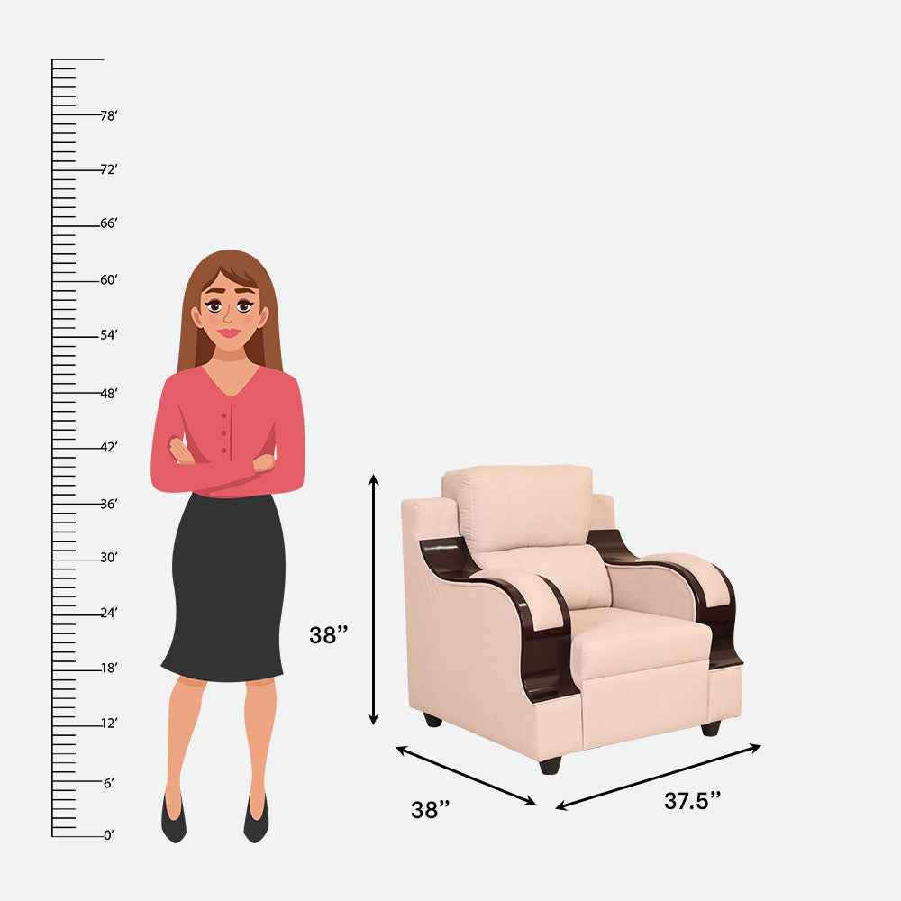 MAARK FABRIC SOFA SET (3+1+1) LOUIS