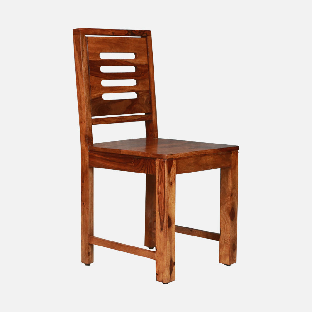 MAARK SHEESHAM WOOD 4 SEATER DINING SET (3.75*2.5) 1107 NATURAL FINISH SV