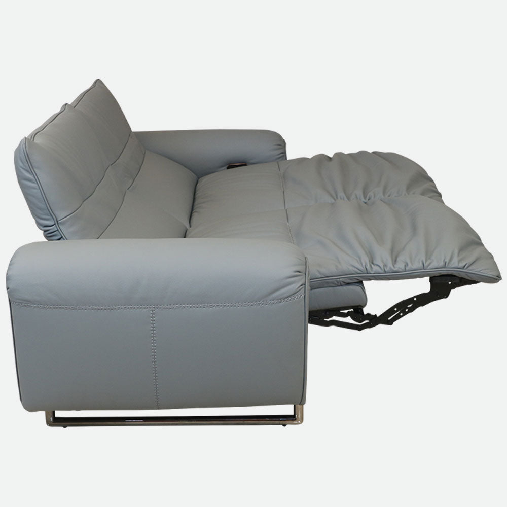 MAARK MOTORIZED RECLINER LEATHER SOFA SET (3R+2R) 2A13-6194-829 GRAY BLUE COLOUR HT
