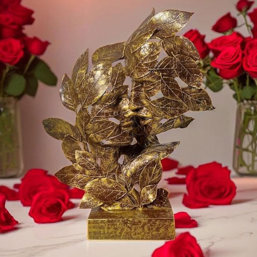 MAARK STATUE LEAF FACE COUPLE STATUE EH