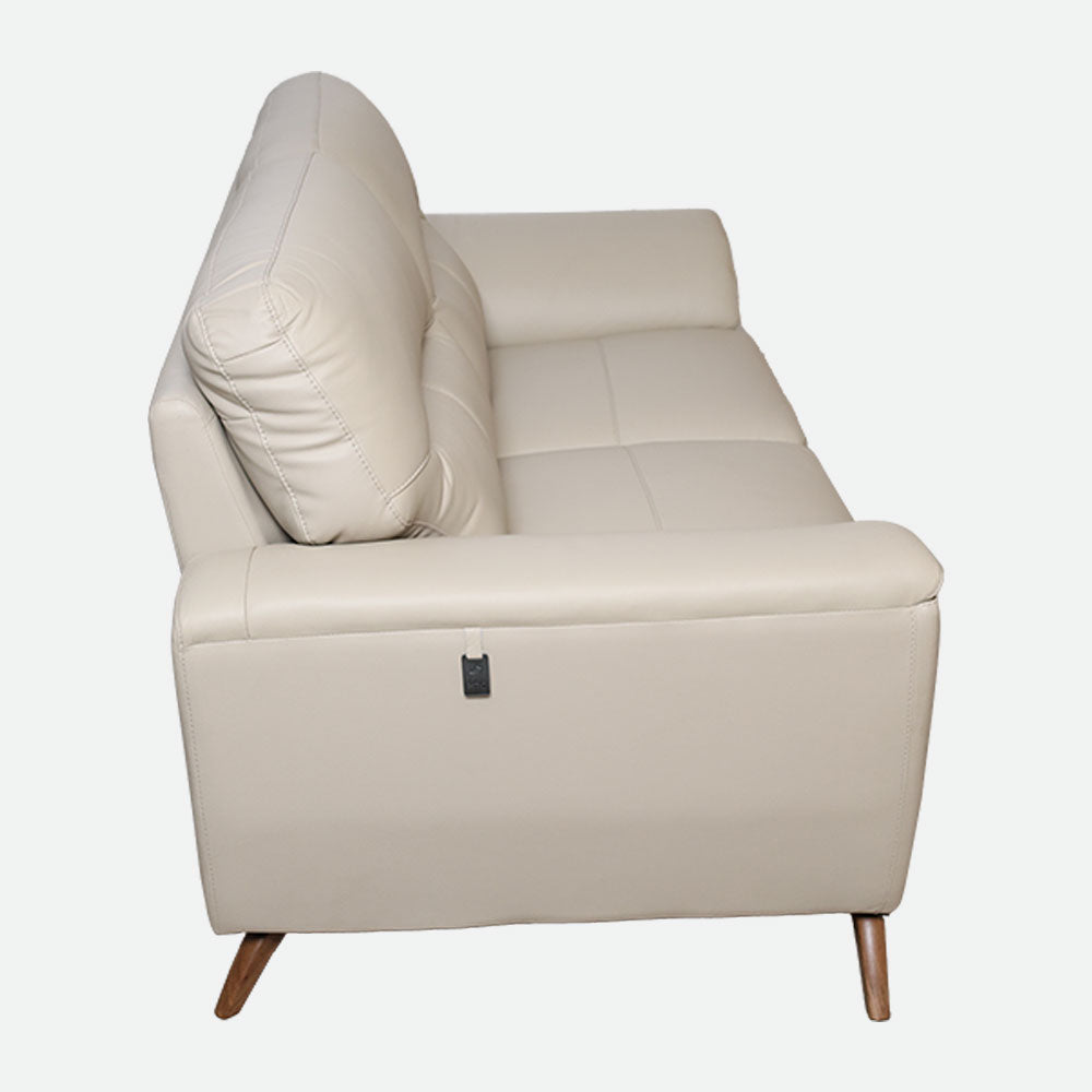 MAARK LEATHER SOFA SET (3+2+1) 9496 CREAM COLOUR HT