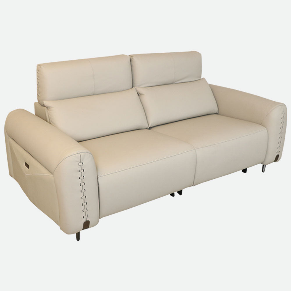 MAARK MOTORIZED RECLINER LEATHER SOFA SET (3R+2R+1R) 2A08-6194-15 BEIGE COLOUR HT