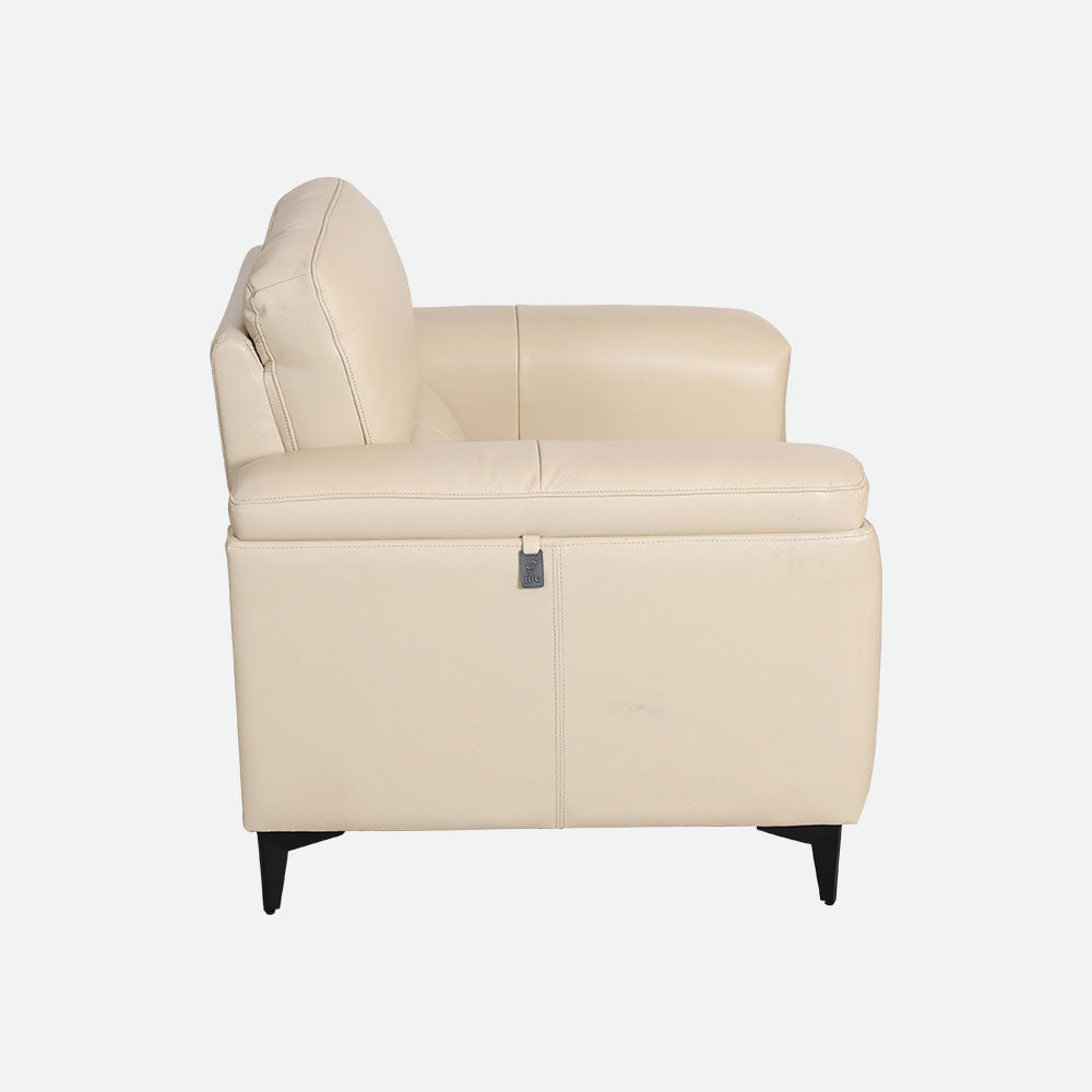 MAARK LEATHER SOFA SET (3+2+1) F2412 CREAM COLOUR HT