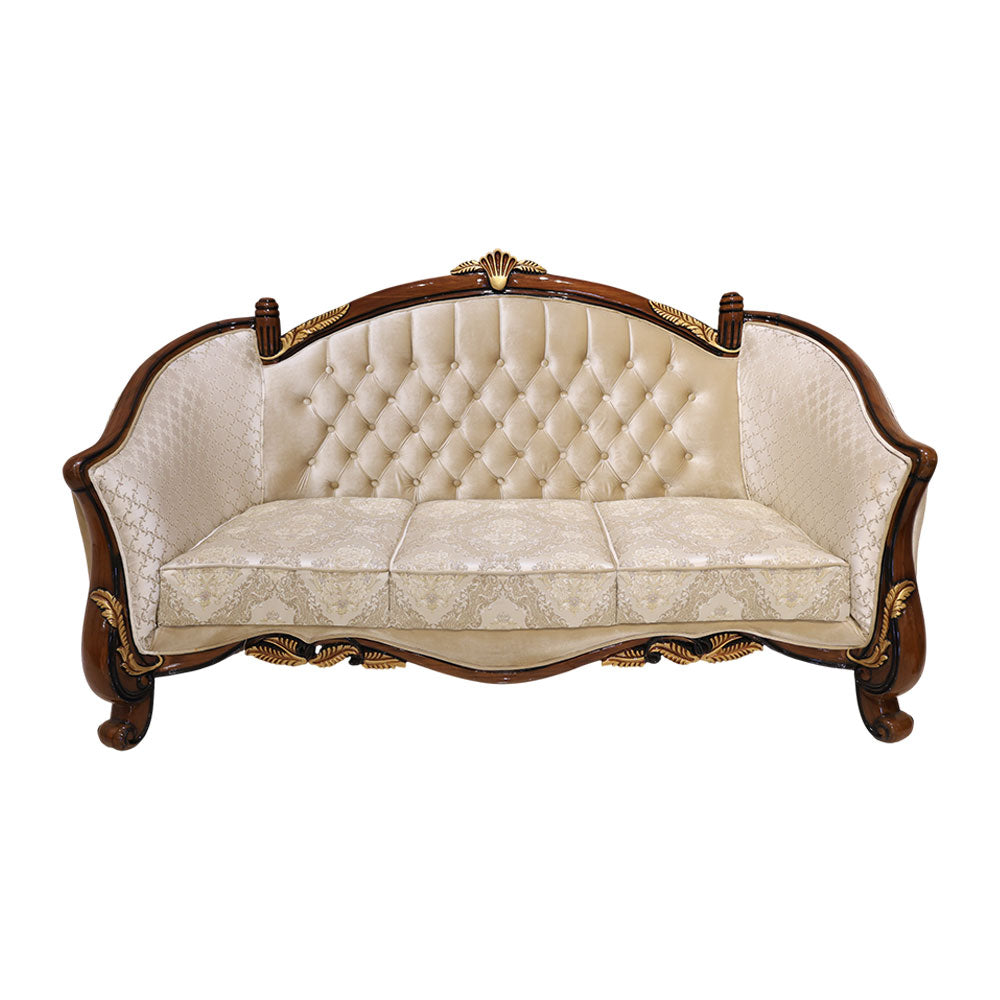 MAARK PALACE SOFA SET (3+2+2+1+1)WHITE GOLD BF