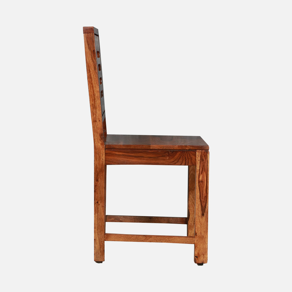 MAARK SHEESHAM WOOD 4 SEATER DINING SET (3.75*2.5) 1107 NATURAL FINISH SV