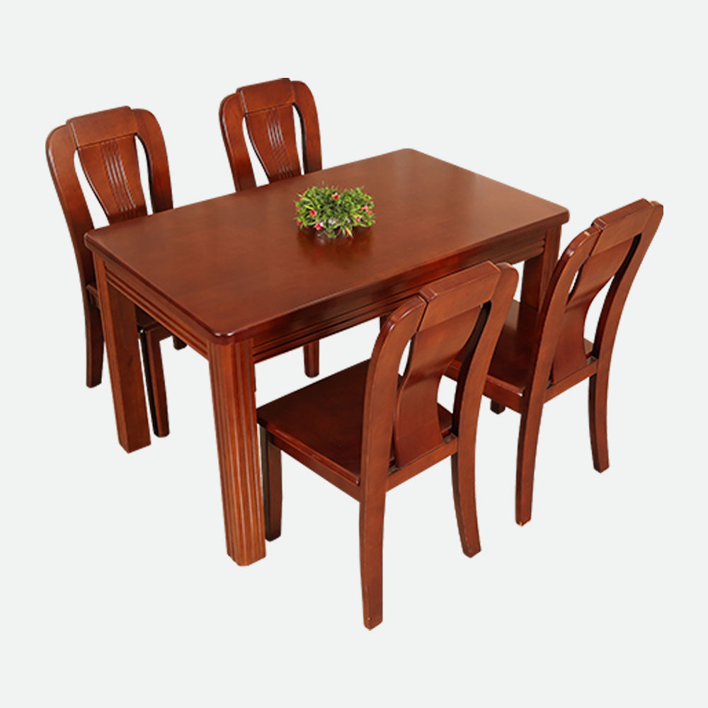 MAARK WOODEN TOP 4 SEATER DINING SET A2023-A2 HT