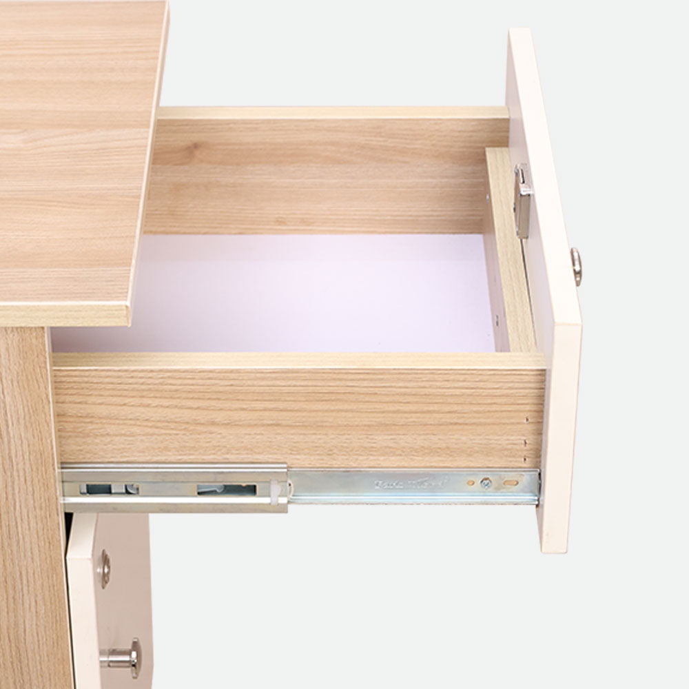 MAARK WORK STATION & PEDESTAL WITH STEEL FRAME AND GLASS 6*4