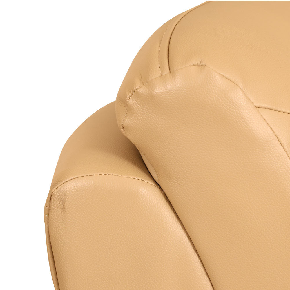 MAARK LEATHERETTE CORNER SOFA 5 SEATER DOMINGO MOCHA COLOUR HT