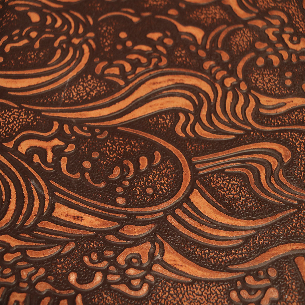 MAARK WOODEN TOP 6 SEATER DINING SET OVAL BLAZEN WALNUT COLOUR