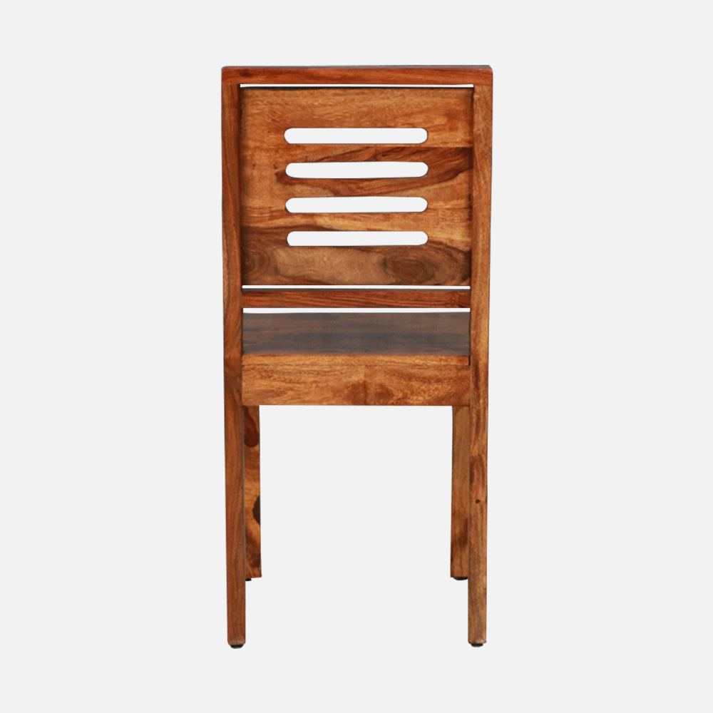 MAARK SHEESHAM WOOD 4 SEATER DINING SET (3.75*2.5) 1107 NATURAL FINISH SV