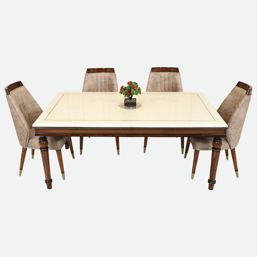 MAARK MARBLE TOP 6 SEATER DINING SET 6029 TD