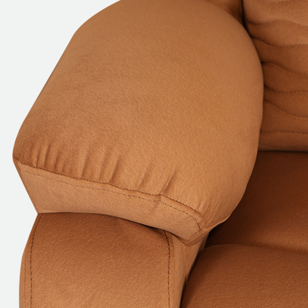 MAARK MANUAL RECLINER FABRIC SOFA SINGLE SEATER WAVE