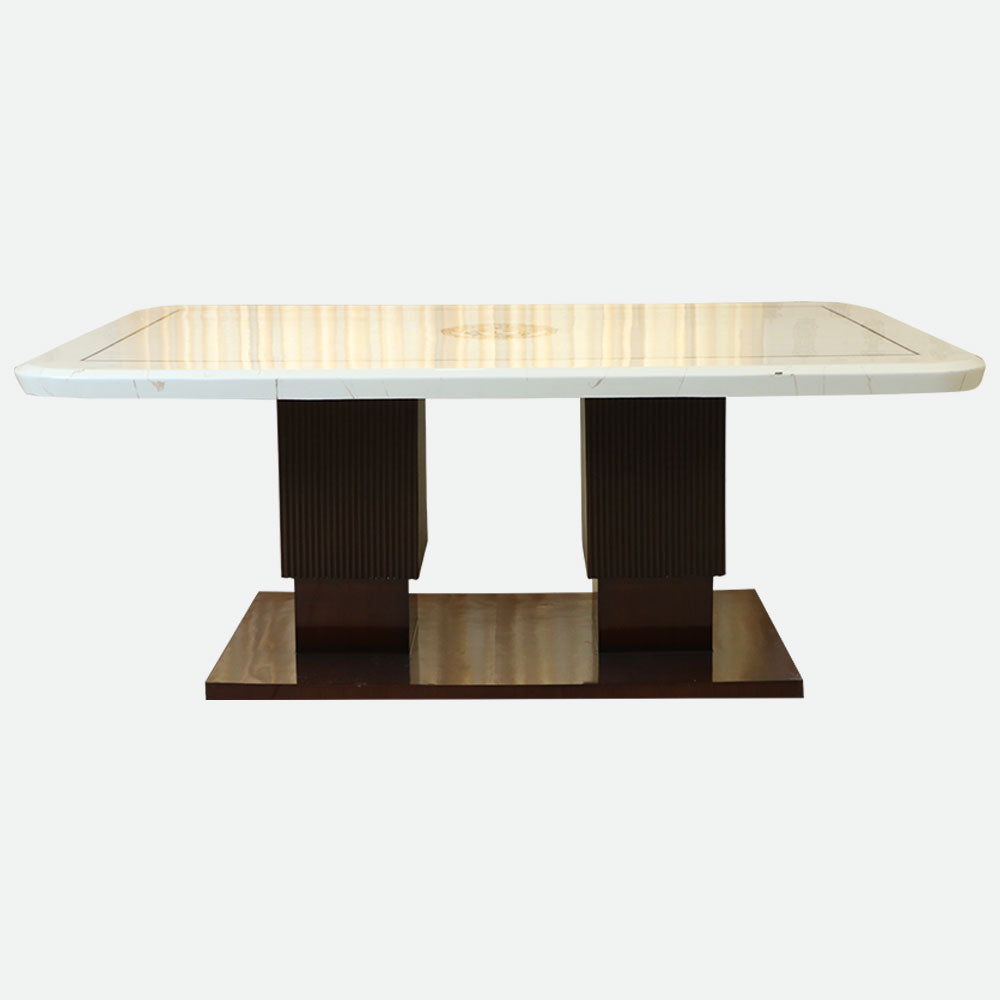 MAARK MARBLE TOP 6 SEATER DINING SET 6033 TD