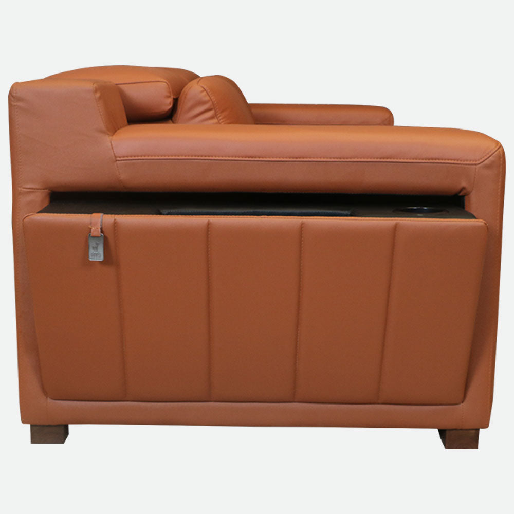 MAARK MOTORIZED RECLINER LEATHER SOFA SET (3R+2R+1R) 8356 TAN COLOUR HT