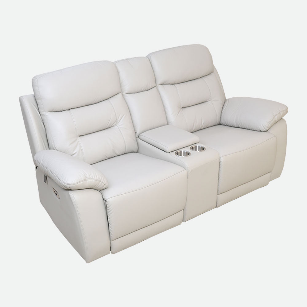 MAARK MOTORIZED RECLINER LEATHER SOFA SET 3R+2R+1R 1407-9692-L. GRAY HT