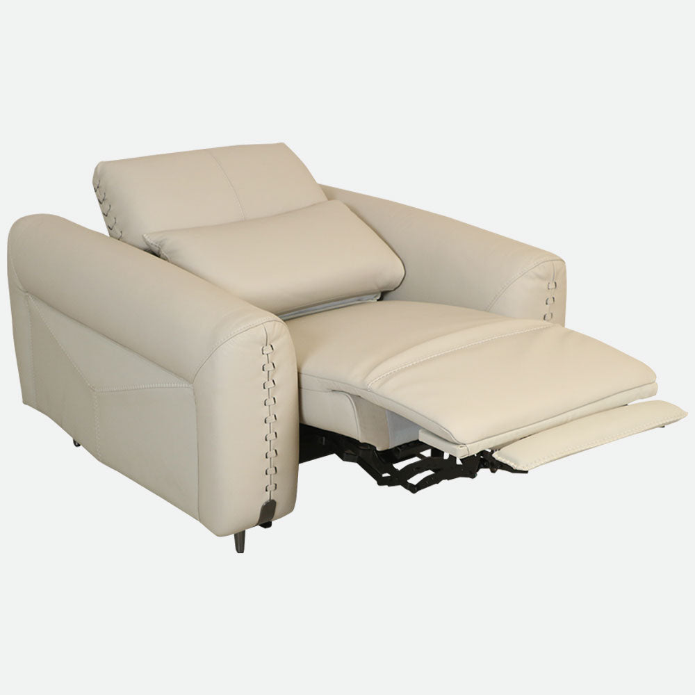 MAARK MOTORIZED RECLINER LEATHER SOFA SET (3R+2R+1R) 2A08-6194-15 BEIGE COLOUR HT
