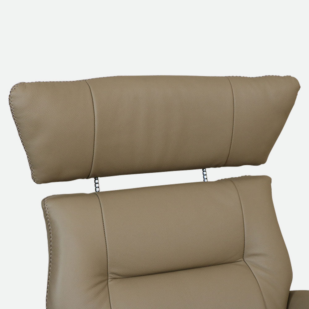 MAARK MOTORIZED RECLINER LEATHER SOFA SINGLE SEATER 76-6194-18 CAPACINO COLOUR HT