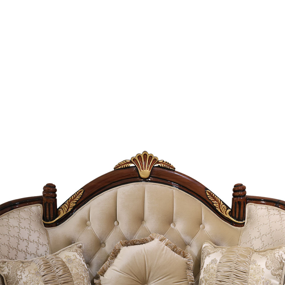 MAARK PALACE SOFA SET (3+2+2+1+1)WHITE GOLD BF