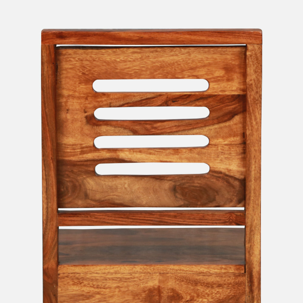 MAARK SHEESHAM WOOD 4 SEATER DINING SET (3.75*2.5) 1107 NATURAL FINISH SV