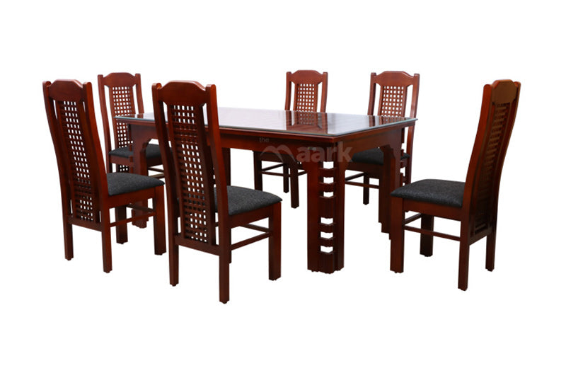 MAARK GLASS TOP 6 SEATER DINING SET 101-504 WL