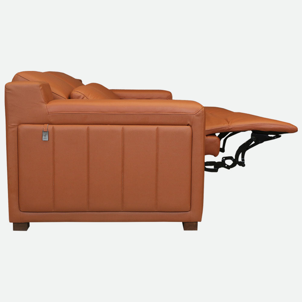 MAARK MOTORIZED RECLINER LEATHER SOFA SET (3R+2R+1R) 8356 TAN COLOUR HT