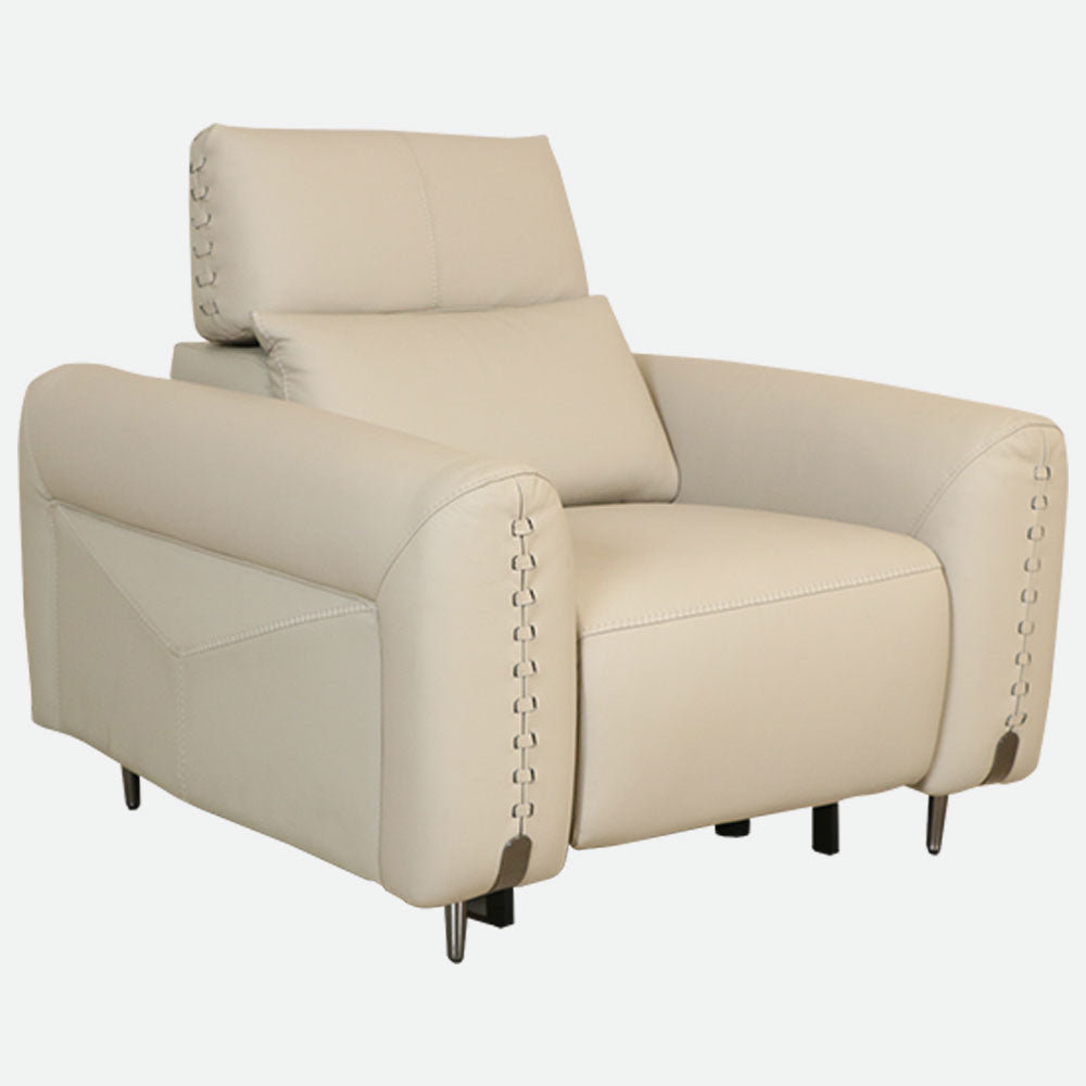 MAARK MOTORIZED RECLINER LEATHER SOFA SET (3R+2R+1R) 2A08-6194-15 BEIGE COLOUR HT