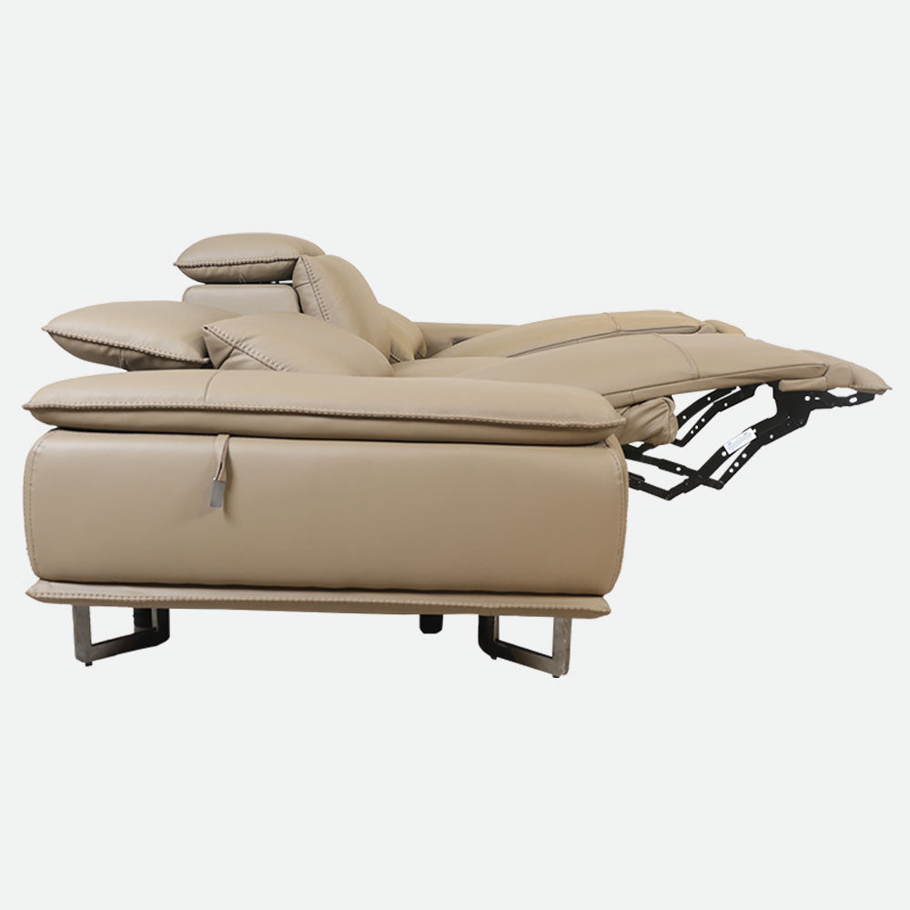 MAARK MOTORIZED RECLINER LEATHER SOFA SET (3R+2R) 2310 CAPPUCINO COLOUR HT