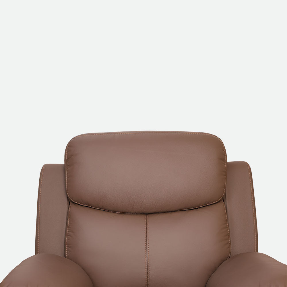 MAARK MOTORIZED RECLINER LEATHER SOFA SET 3R+2R+1R 1406 - CAMEL HT