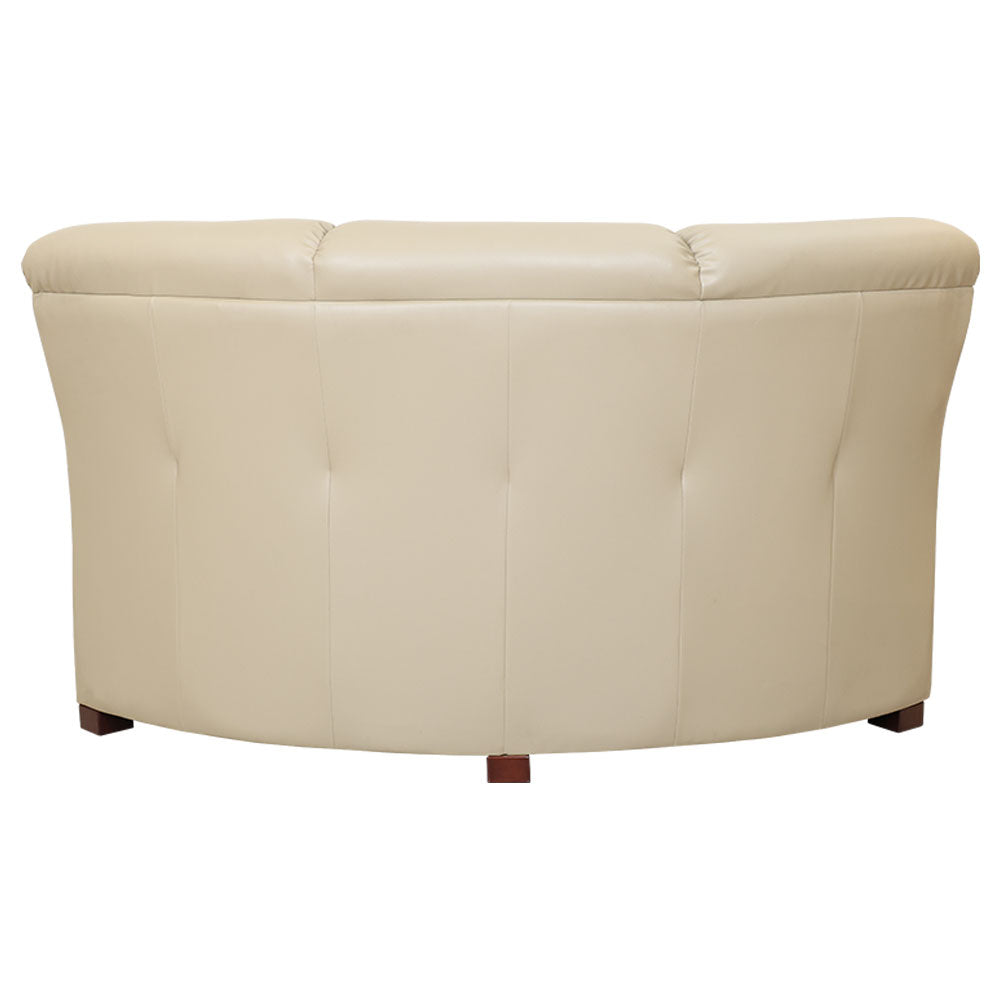 MAARK LEATHERETTE CORNER SOFA 5 SEATER DEMOS MOCHA COLOUR HT