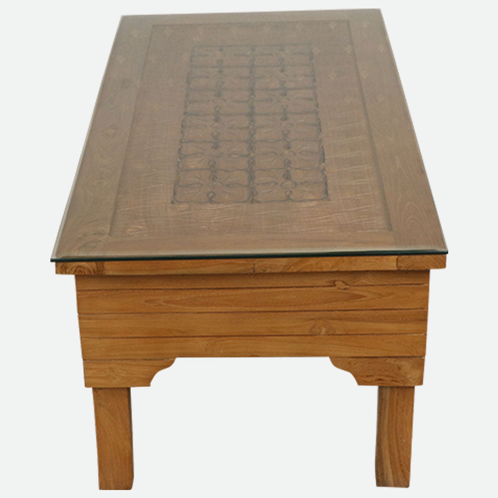 MAARK WOODEN CORNER SOFA 5 SEATER SEMANGI WITH COFFEE TABLE HT