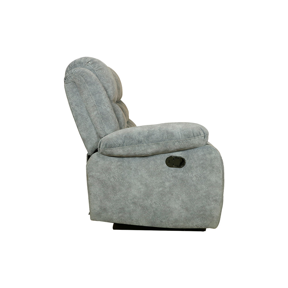 MAARK CORNER MANUAL RECLINER FABRIC SOFA 5 SEATER MAGILCHI GRAY COLOUR